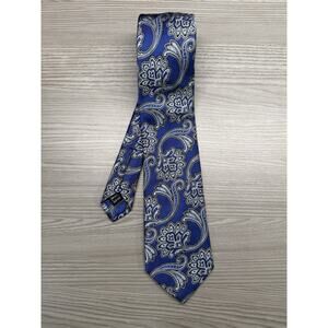 Ike Behar Men's Tie Blue Paisley Silk